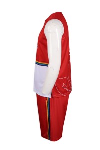 WTV163 Customized Contrast Sports Set Hong Kong Representative Sweatshirts Sweaters Sportswear Manufacturers side view